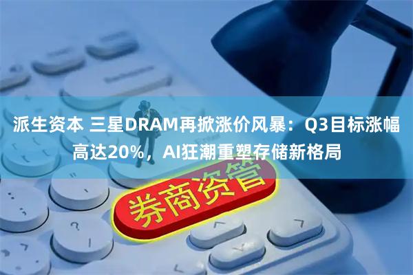 派生资本 三星DRAM再掀涨价风暴：Q3目标涨幅高达20%，AI狂潮重塑存储新格局